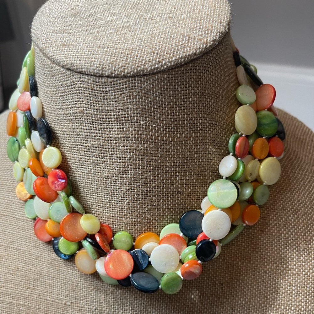 MOTHER OF PEARL 6-STRAND NECKLACE